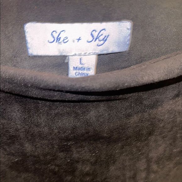 Black Suede Mini Skirt - Picture 2 of 7